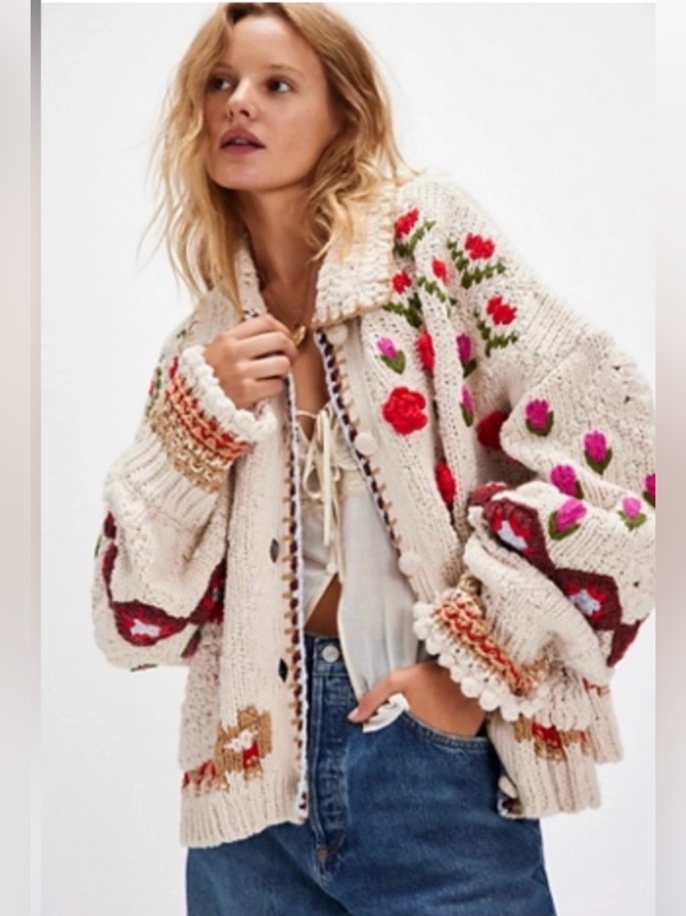 Free People Rosebud cardigan
